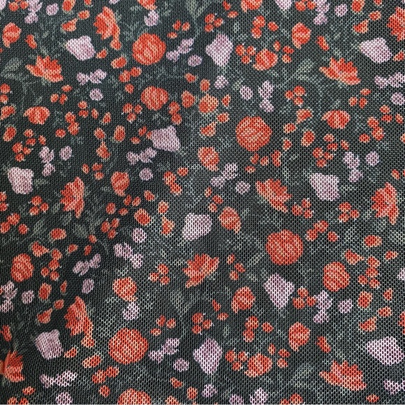 Maeve Floral Ballon Shoudlers Bell Sleeves Top with Lace Detail Size M - Picture 16 of 17